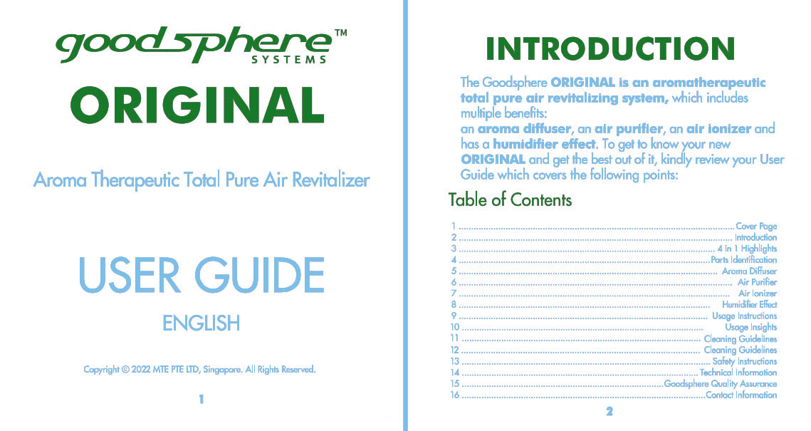 Goodsphere Aromatic User Guide
